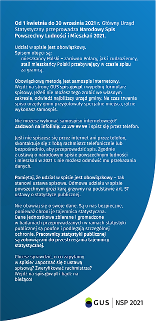 NSP 2021 - spis trwa od 1.04.2021 do 30.09.2021 - ulotka 2